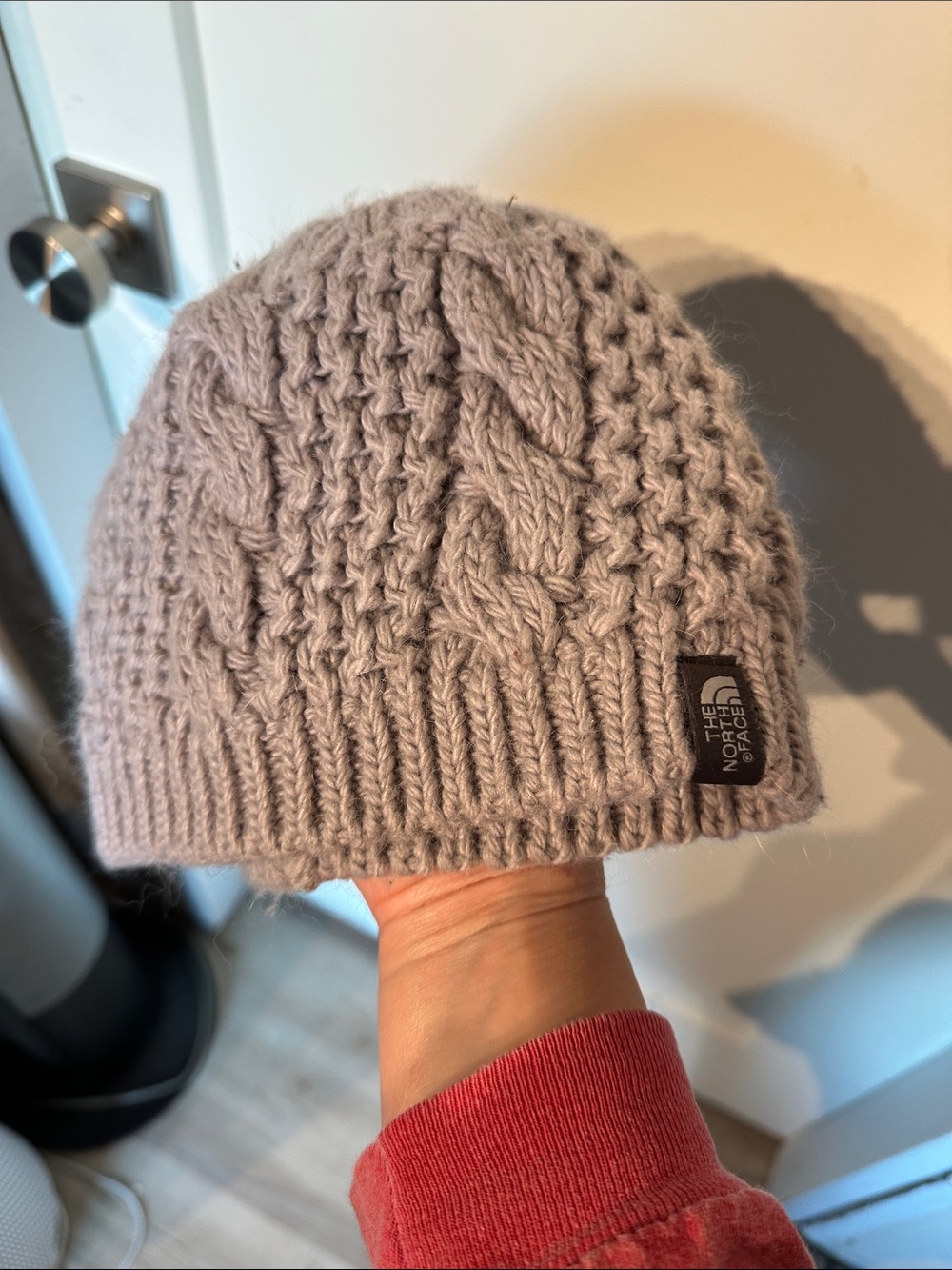 The North Face Kids Cable Knit Beanie - Light Taupe